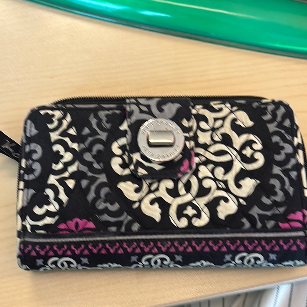 Stylish Vera Bradley Black and Pink Women's wallet